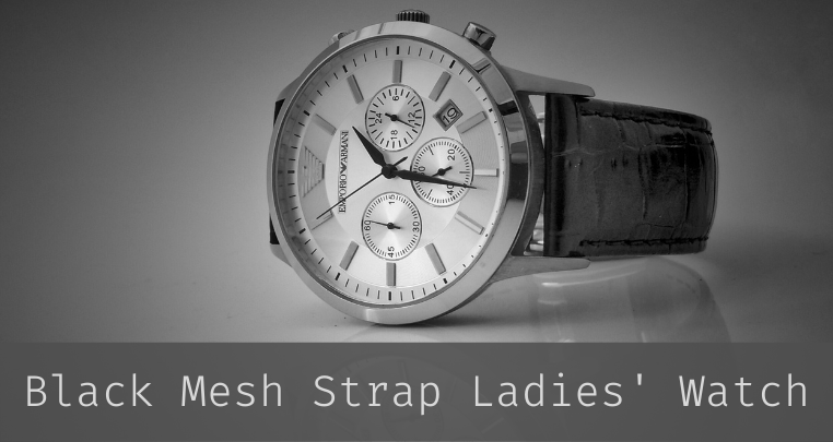 Black Mesh Strap Ladies' Watch