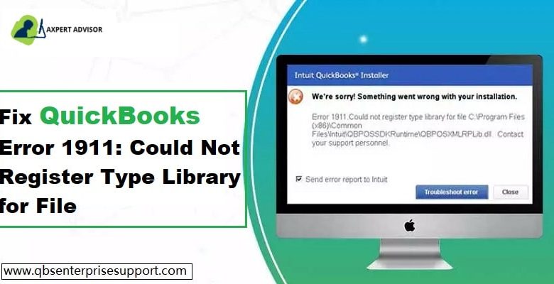 QuickBooks Error 1911 Couldn't Register Library File [Solved] - Featured Image